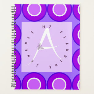 Lilac Letter A Circular Planner