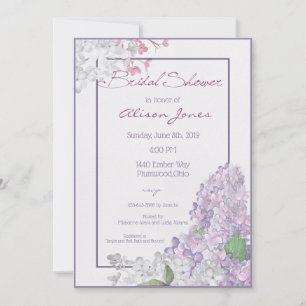 Lilac Loveliness Bridal Shower Invitation
