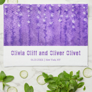 Lilac Lupines Tea Towel