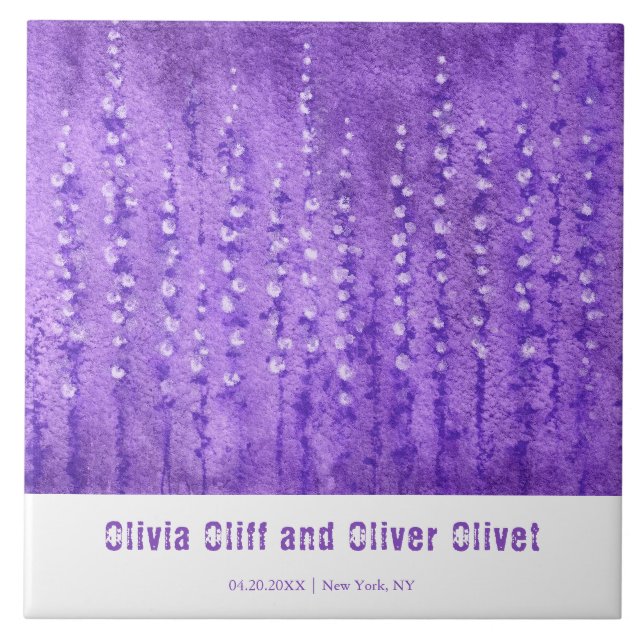 Lilac Lupines Tile (Front)