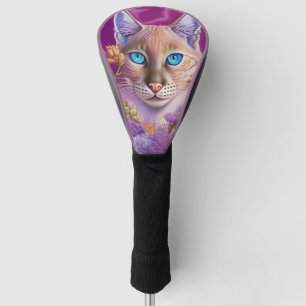 Lilac Lynx point Siamese cat in purple  Golf Head Cover