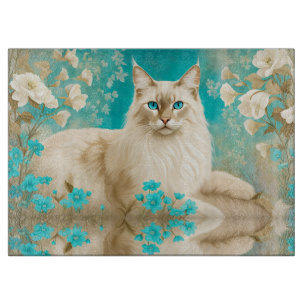 Lilac Lynx Point Siamese Portrait Art Cutting Board