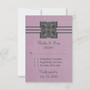 Lilac Medallion Border Response Card