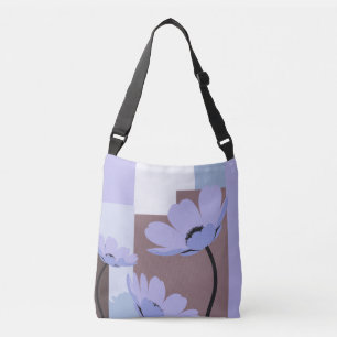 Lilac Minimal Floral Tote Bag – Modern Soft Botani