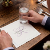 Lilac Minimalist Monogram Wedding