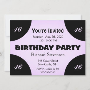 Lilac Modern Birthday Invitation