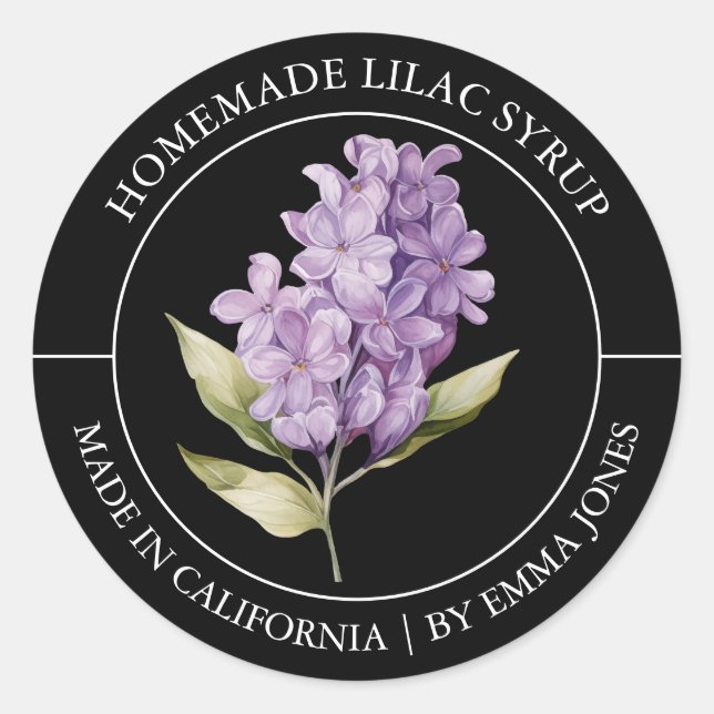 Lilac Modern label (Front)