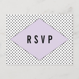 Lilac Modern Polka Dots RSVP Postcard