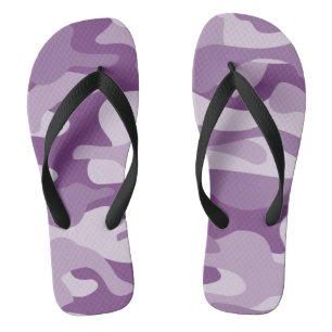 Lilac Monocolor Camo Flip Flops