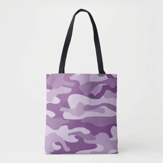 Lilac Monocolor Camo Tote Bag (Front)