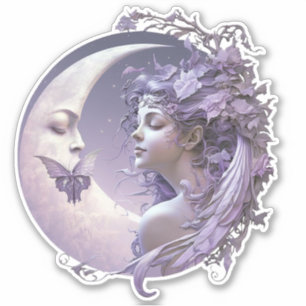 Lilac Moon Fairy and Butterfly