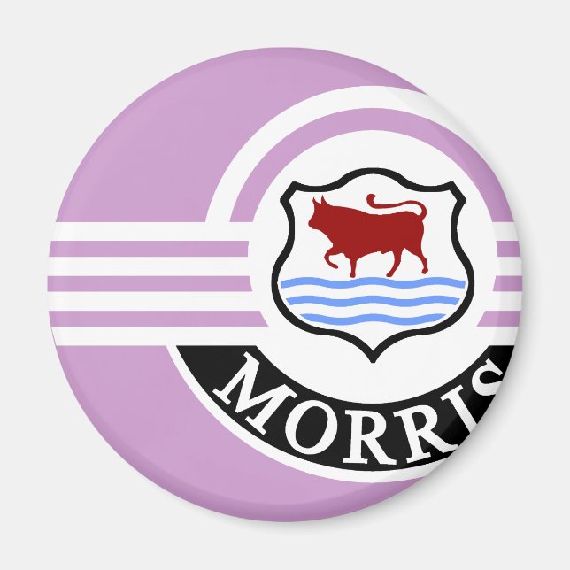 Lilac  Morris Minor Fridge Magnet (Front)
