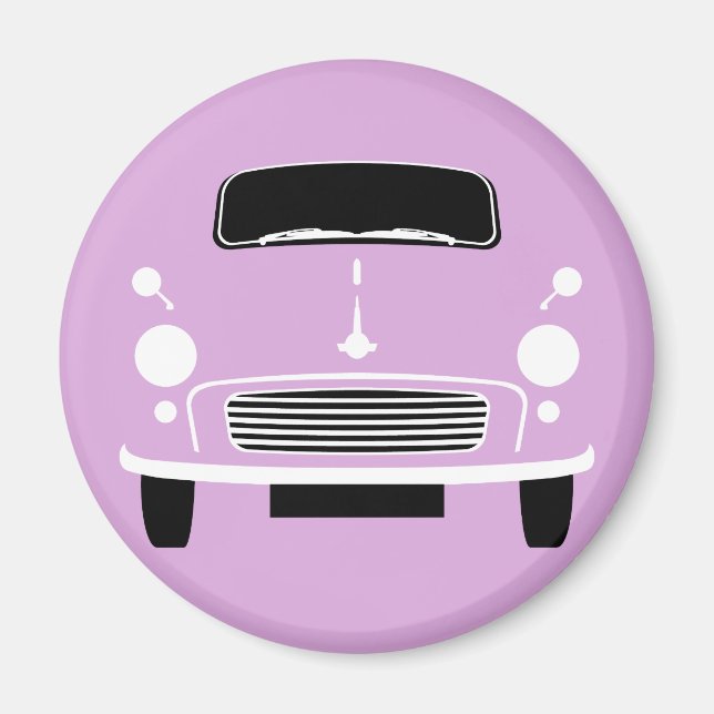 Lilac Morris Minor Fridge Magnet (Front)