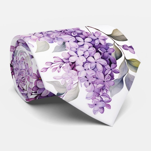 Lilac neck tie (Rolled)