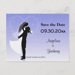 Lilac Ombre Save The Date Wedding Post Card