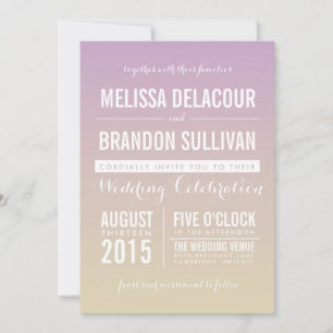 Lilac Ombre   Wedding Invitation