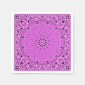 Lilac Orchid Pink Paisley Bandanna Scarf BBQ Picni Napkin