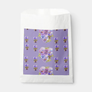 Lilac Pansy Purple Flowers floral Party Favor Bags