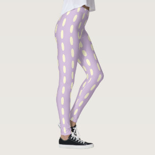 Lilac Pastel Yellow Pattern Leggings