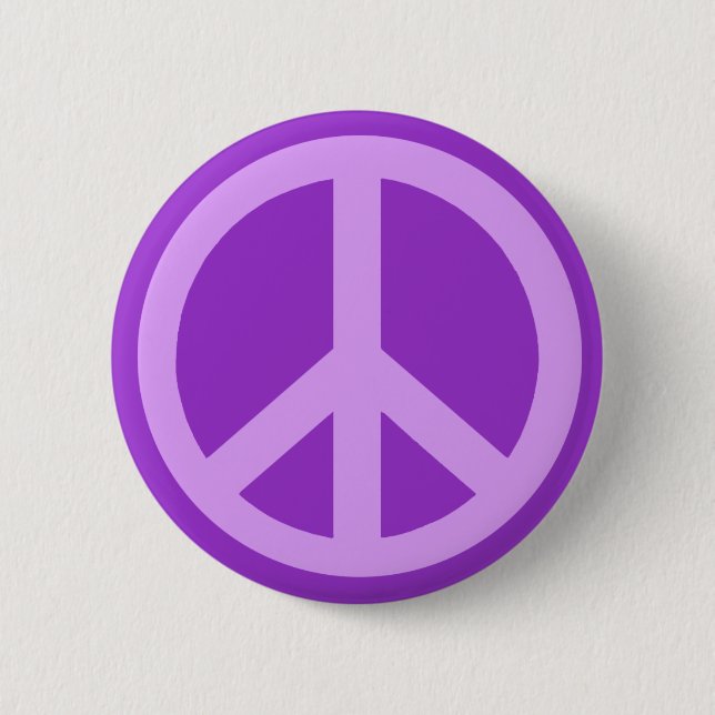 Lilac Peace Sign Products 6 Cm Round Badge (Front)