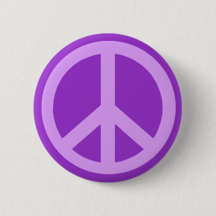 Lilac Peace Sign Products 6 Cm Round Badge