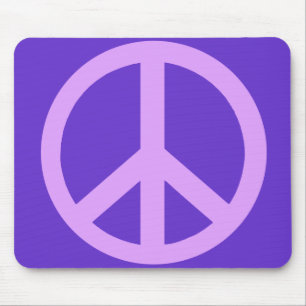 Lilac Peace Sign Products Mouse Mat