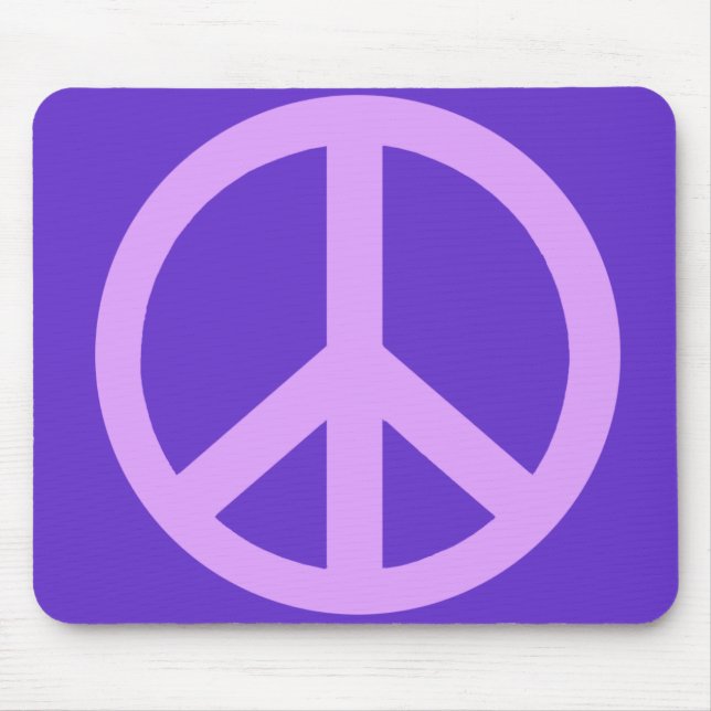 Lilac Peace Sign Products Mouse Mat (Front)