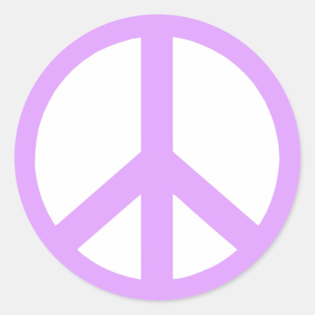 Lilac Peace Sign Stickers (Front)