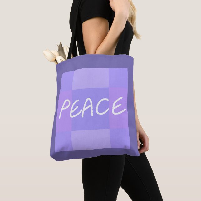 Lilac Peace Tote Bag (Close Up)