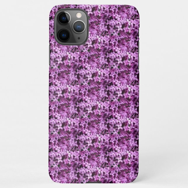 Lilac Photo | Tiled Half Drop |  iPhone Case (Back)
