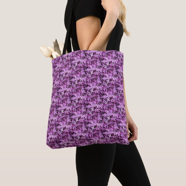 Lilac Photo | Tiled Half Drop | Tote Bag (Close Up)