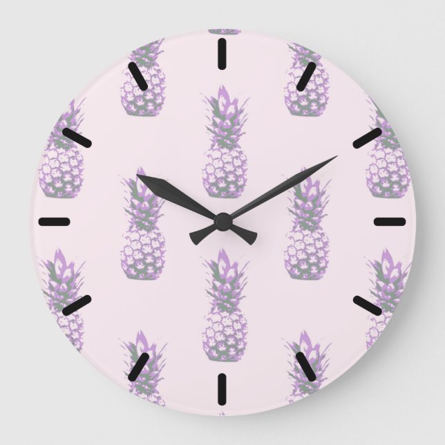 Lilac pinapple large clock (Front)