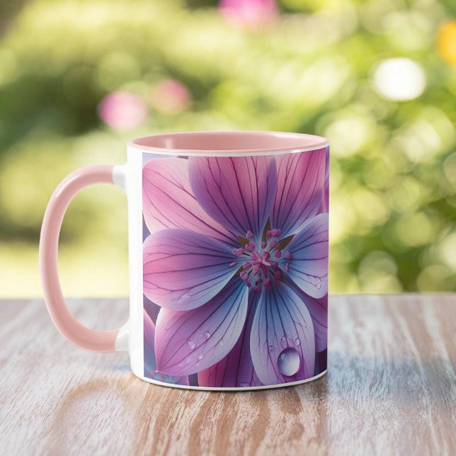 Lilac Pink and Purple Spring Flower Mug (Creator Uploaded)