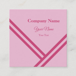 Lilac Pink Diagonal Stripes Modern Graphic Design Square Business Card