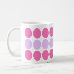 Lilac & Pink Dots Pattern mug