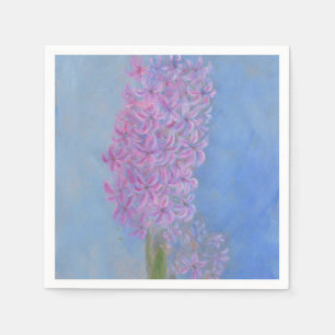 Lilac Pink Hyacinth Flower painting Napkin