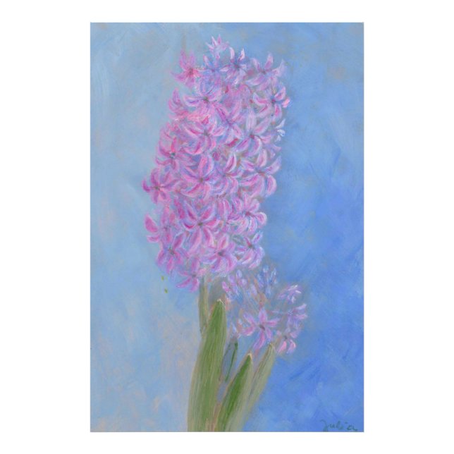 Lilac Pink Hyacinth Flower painting  Photo Print (Front)