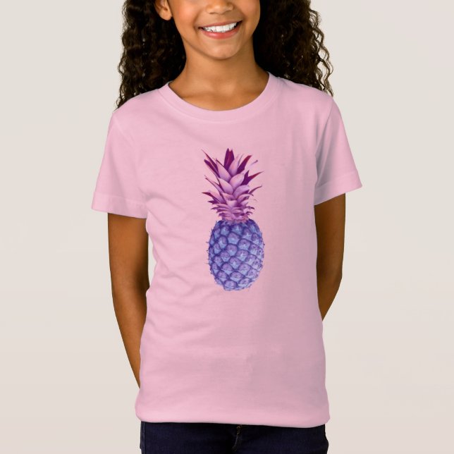 Lilac & Pink Pineapple  T-Shirt (Front)