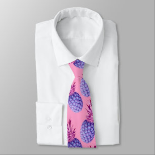 Lilac & Pink Pineapples Pattern   Tie