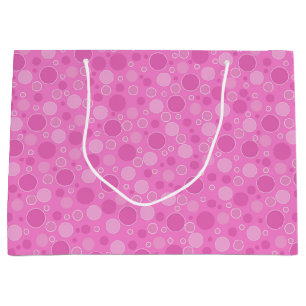 Lilac pink tones with polka dots in retro sixties  large gift bag