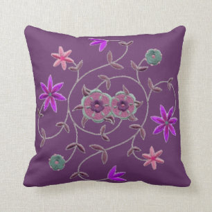 Lilac Plum Spring Flower Garden Pillows