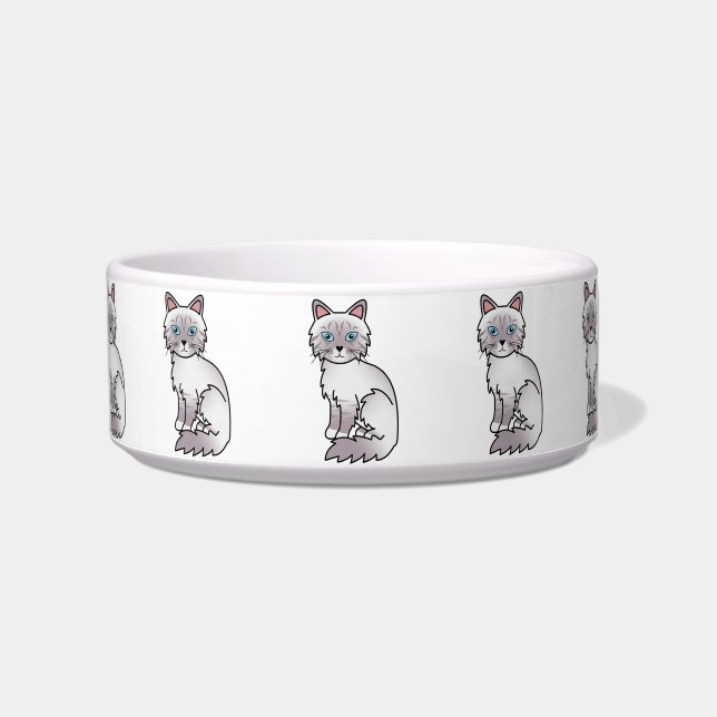 Lilac Point Tabby Birman / Ragdoll Cat Bowl (Front)