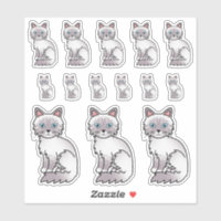 Lilac Point Tabby Birman/Ragdoll Cute Cartoon Cats