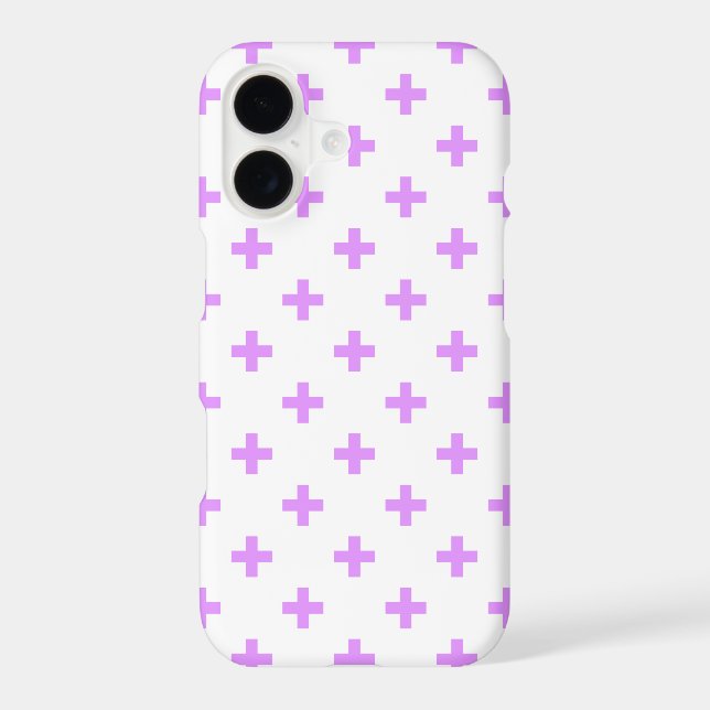Lilac polka crosses on white (Back)