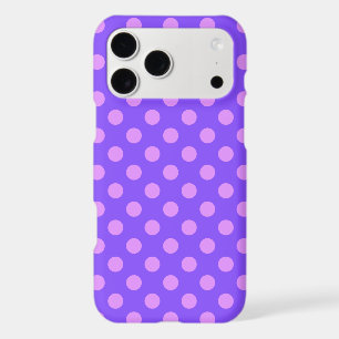 Lilac polka dots on periwinkle