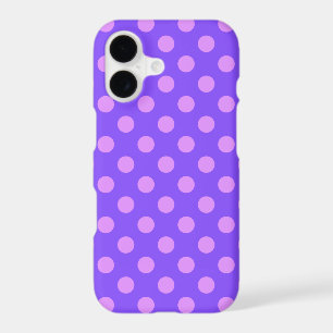 Lilac polka dots on periwinkle