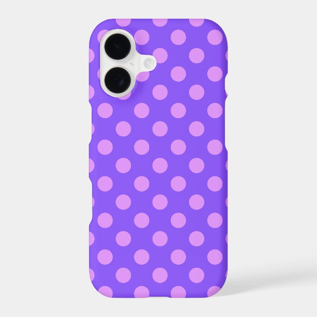 Lilac polka dots on periwinkle (Back)