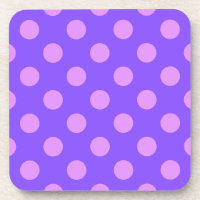 Lilac polka dots on periwinkle