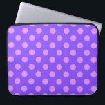 Lilac polka dots on periwinkle laptop sleeve<br><div class="desc">Lilac polka dots on periwinkle</div>