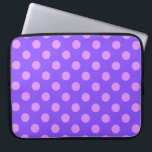 Lilac polka dots on periwinkle laptop sleeve<br><div class="desc">Lilac polka dots on periwinkle</div>